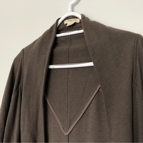 Helmet Lang draped cardigan gray/beige women’s large - Picture 3 of 6